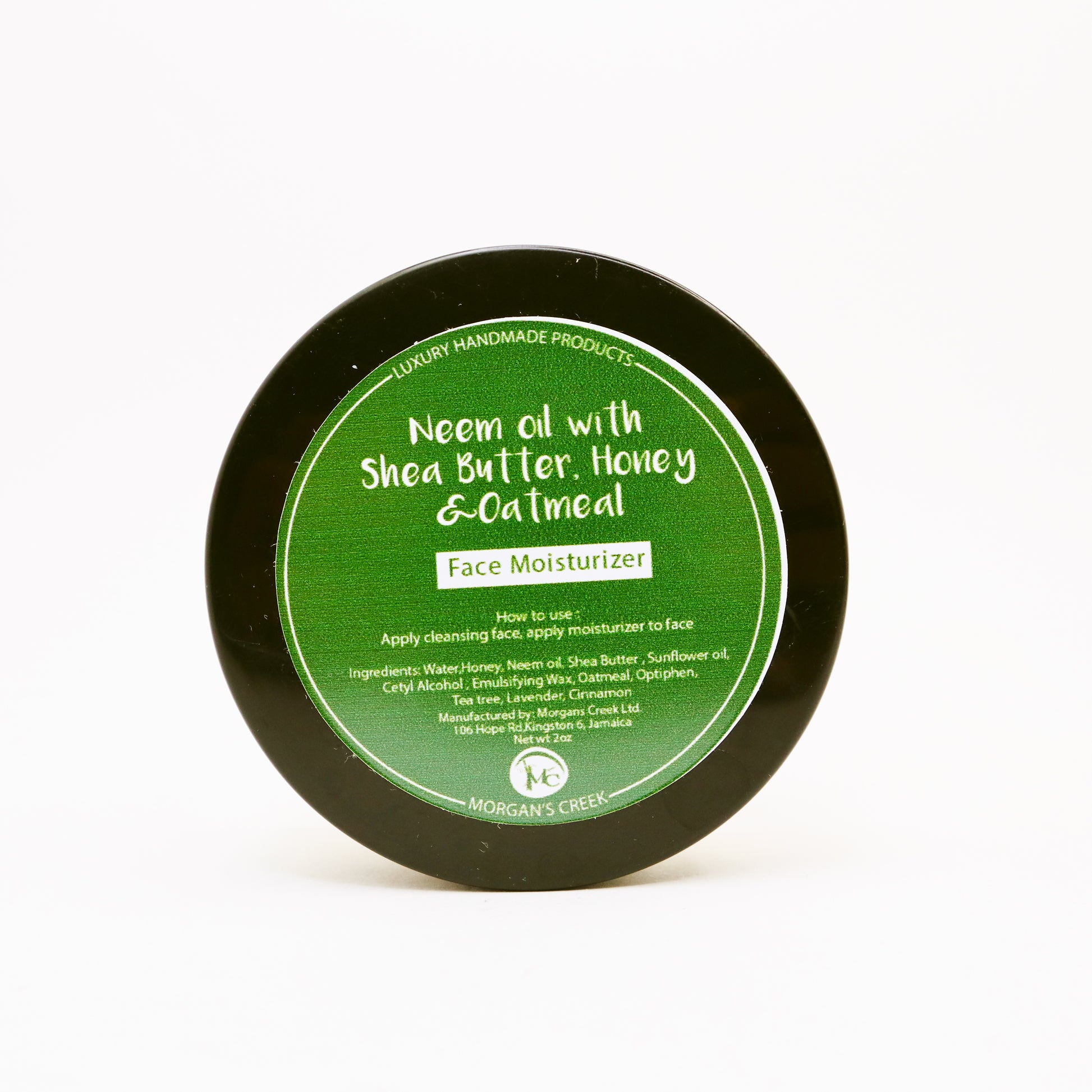 Neem Oil with Shea Butter, Honey & Oatmeal Face Moisturizer by Morgan's Creek