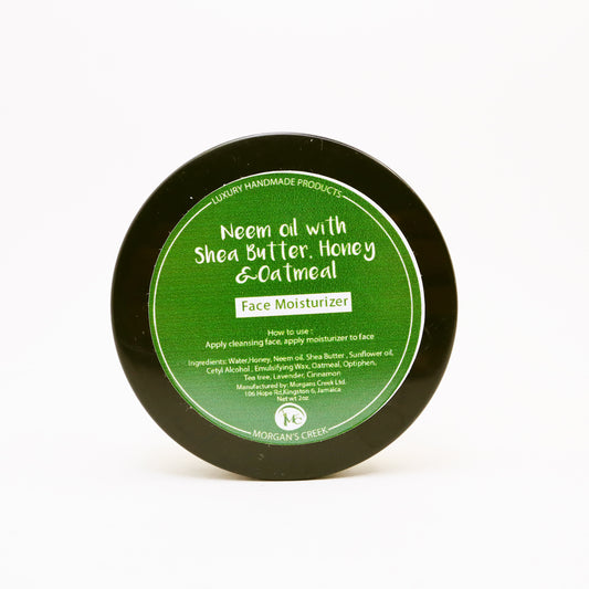 Neem Oil with Shea Butter, Honey & Oatmeal Face Moisturizer by Morgan's Creek