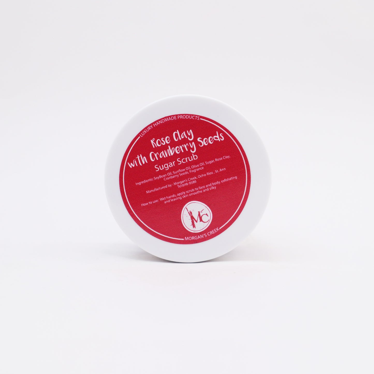 Rose Clay with Cranberry Seeds Sugar Scrub by Morgan's Creek