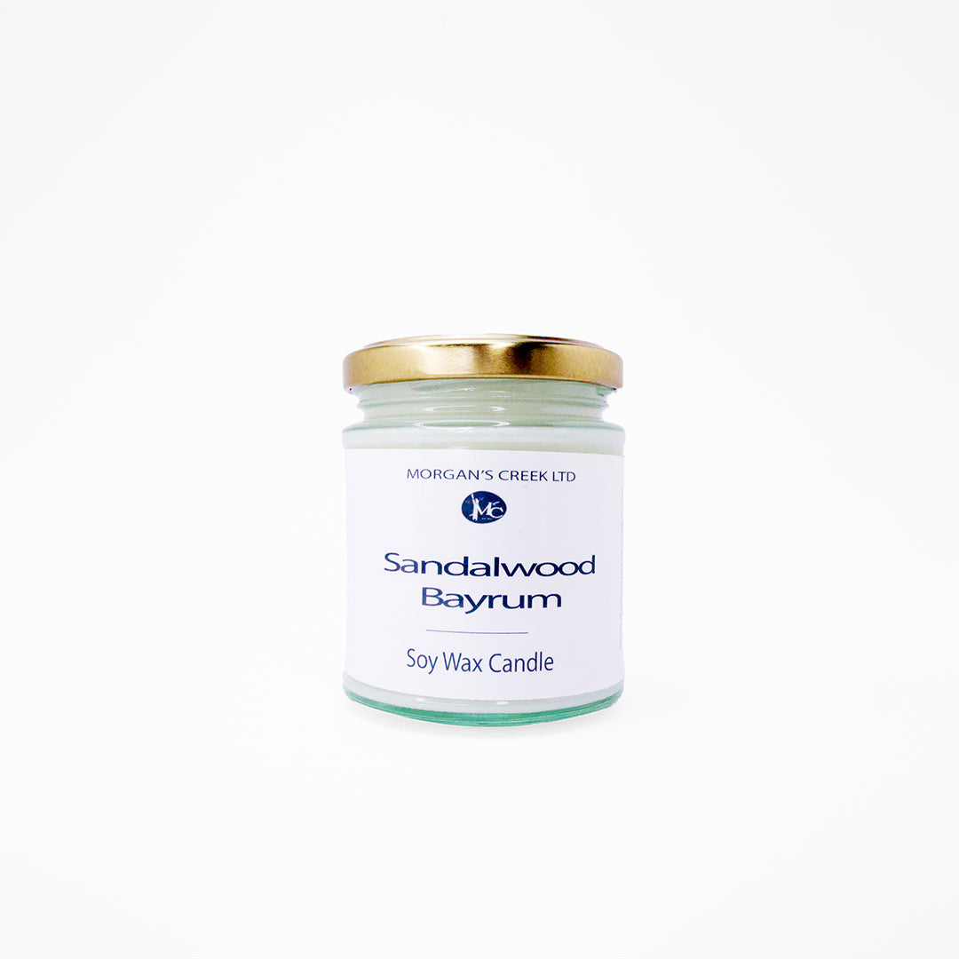 Sandalwood Bayrum Soy Wax Candle by Morgan's Creek